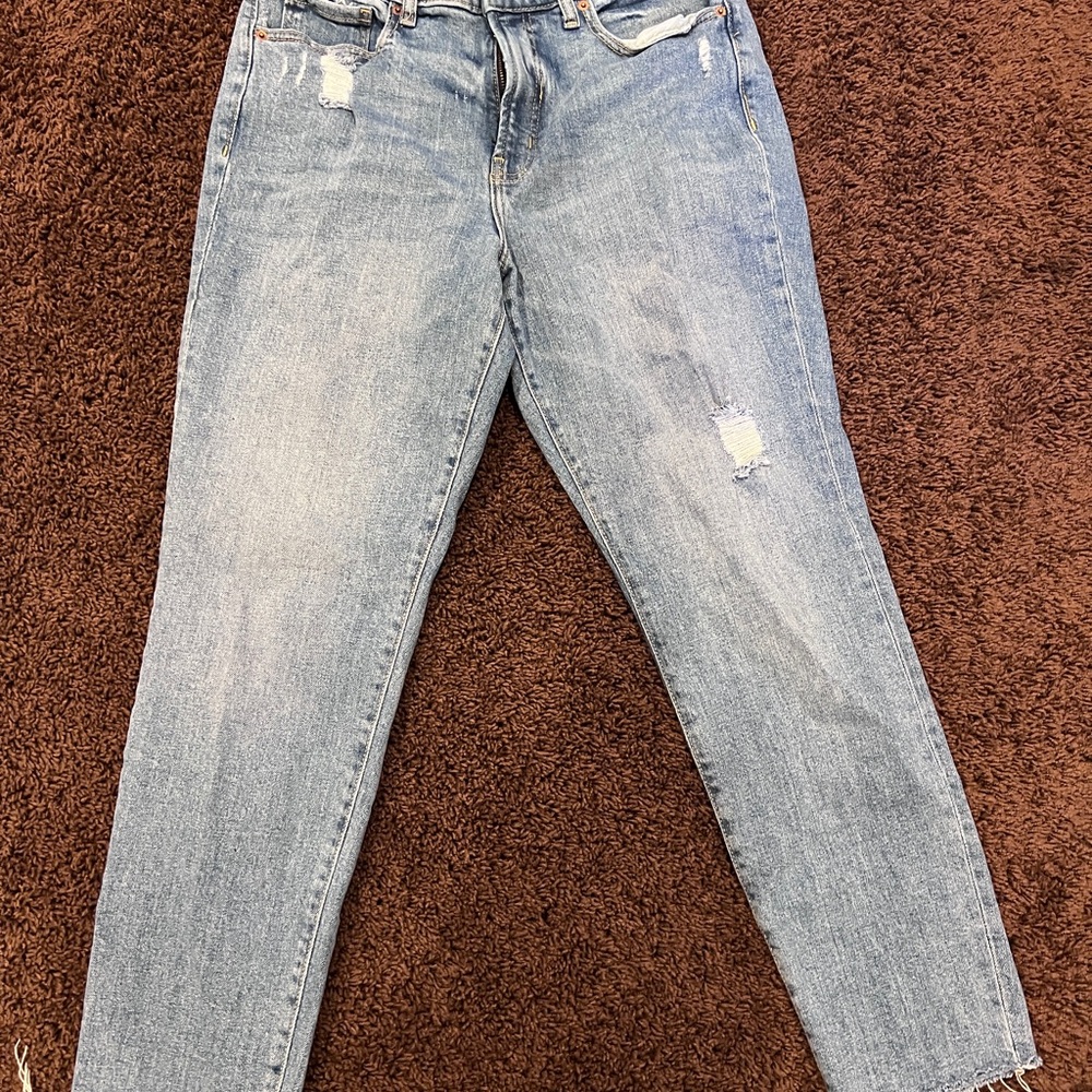Old Navy Light Blue Distressed Jeans